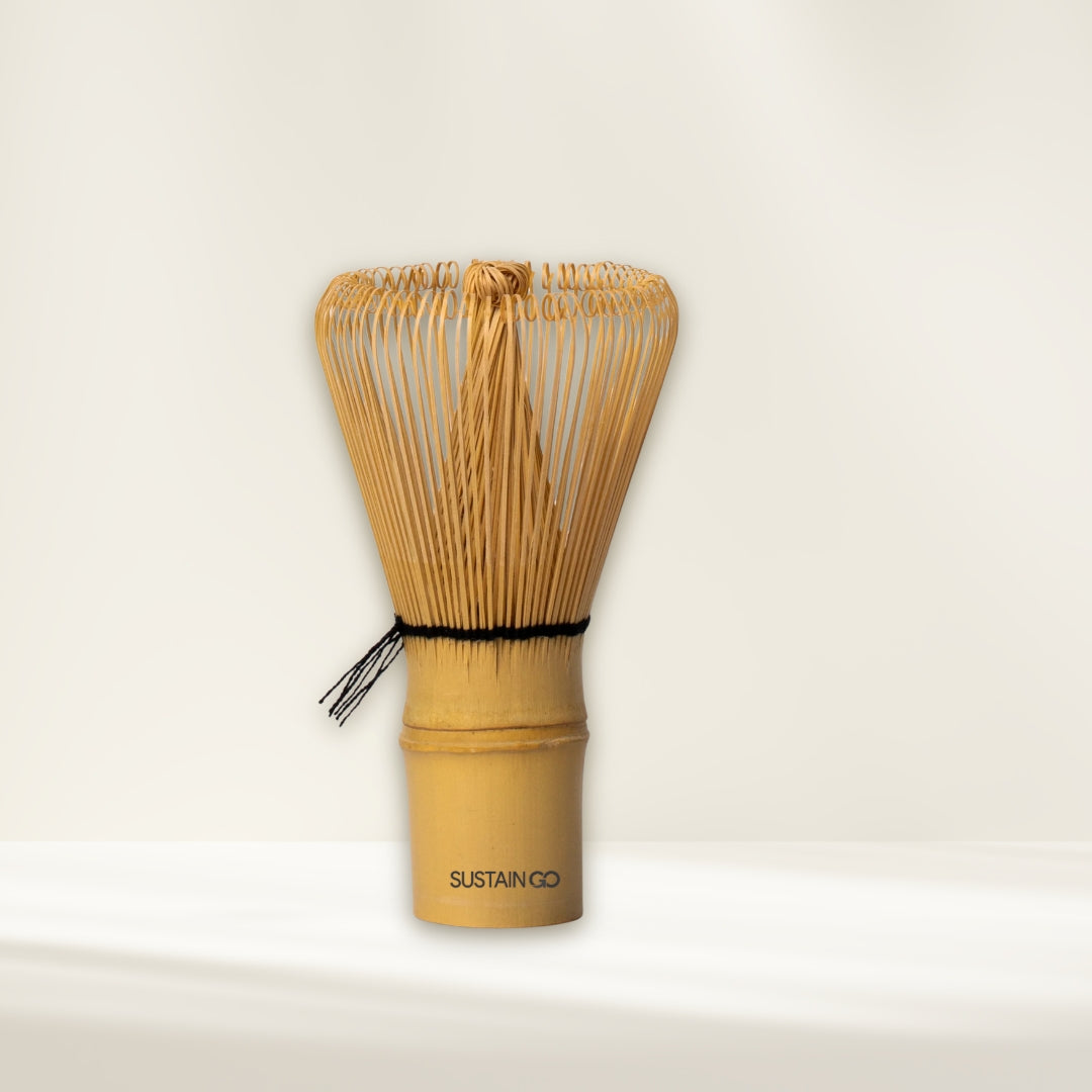 SustainGo Authentic Japanese Chasen Bamboo Matcha Whisk, 100 Prongs (fine bristles for extra foam)