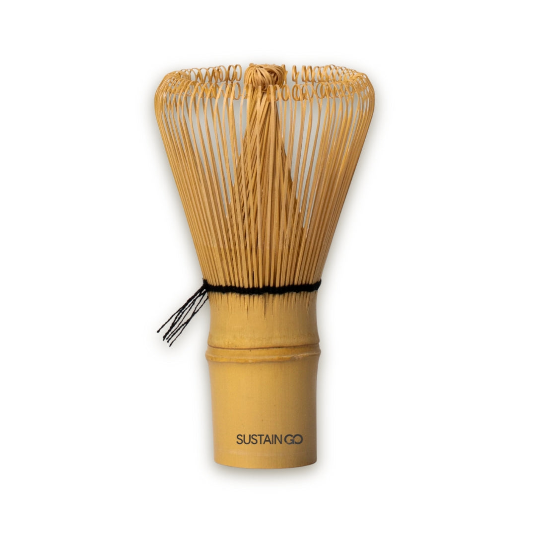 SustainGo Authentic Japanese Chasen Bamboo Matcha Whisk, 100 Prongs (fine bristles for extra foam)