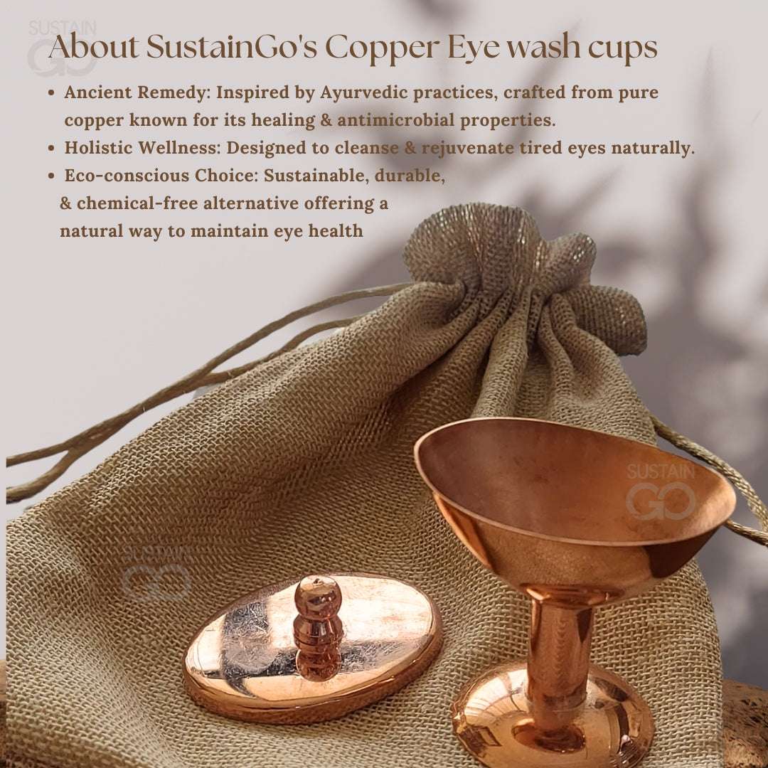 SustainGo Copper eye wash cups | Netra Shudhi