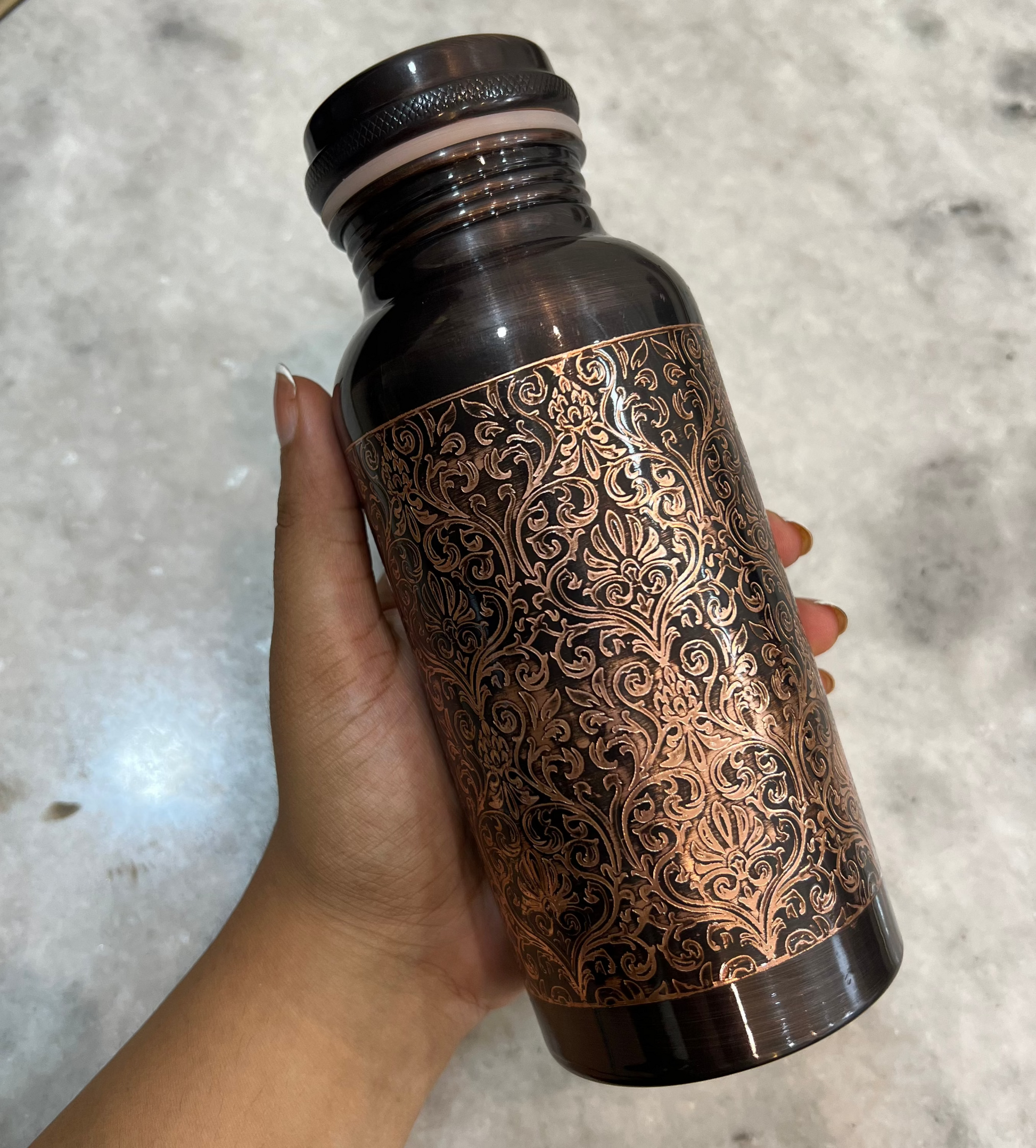 Pure Copper Water Bottle 500ml | Body Detox and Balance