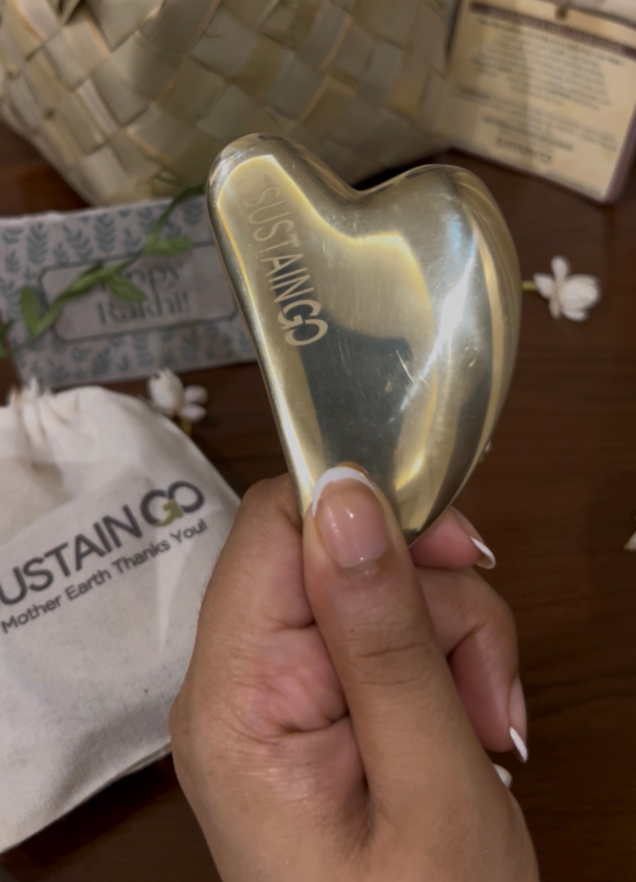 Ayura: The Rakhi Essentials Wellness Kit Set of 4 Ayurvedic Healing Tools + Surprise Tea Blend