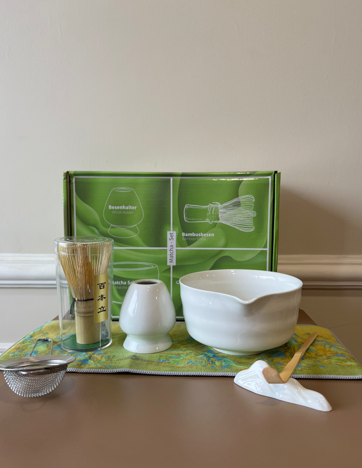 White Matcha Tea Gift Set – 7Pcs Japanese Whisk & Bowl Kit | SustainGo