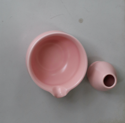 Pink Matcha Tea Whisk Set 3 Pcs |Ceramic Matcha Bowl with a spout, Whisk Holder & Bamboo Whisk | Free Ceremonial Grade Matcha Tea 10g |SustainGo