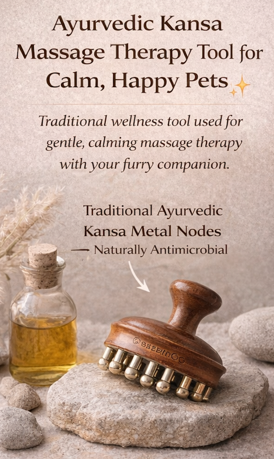 Ayurvedic Kansa Therapy Massager for Dogs and Cats