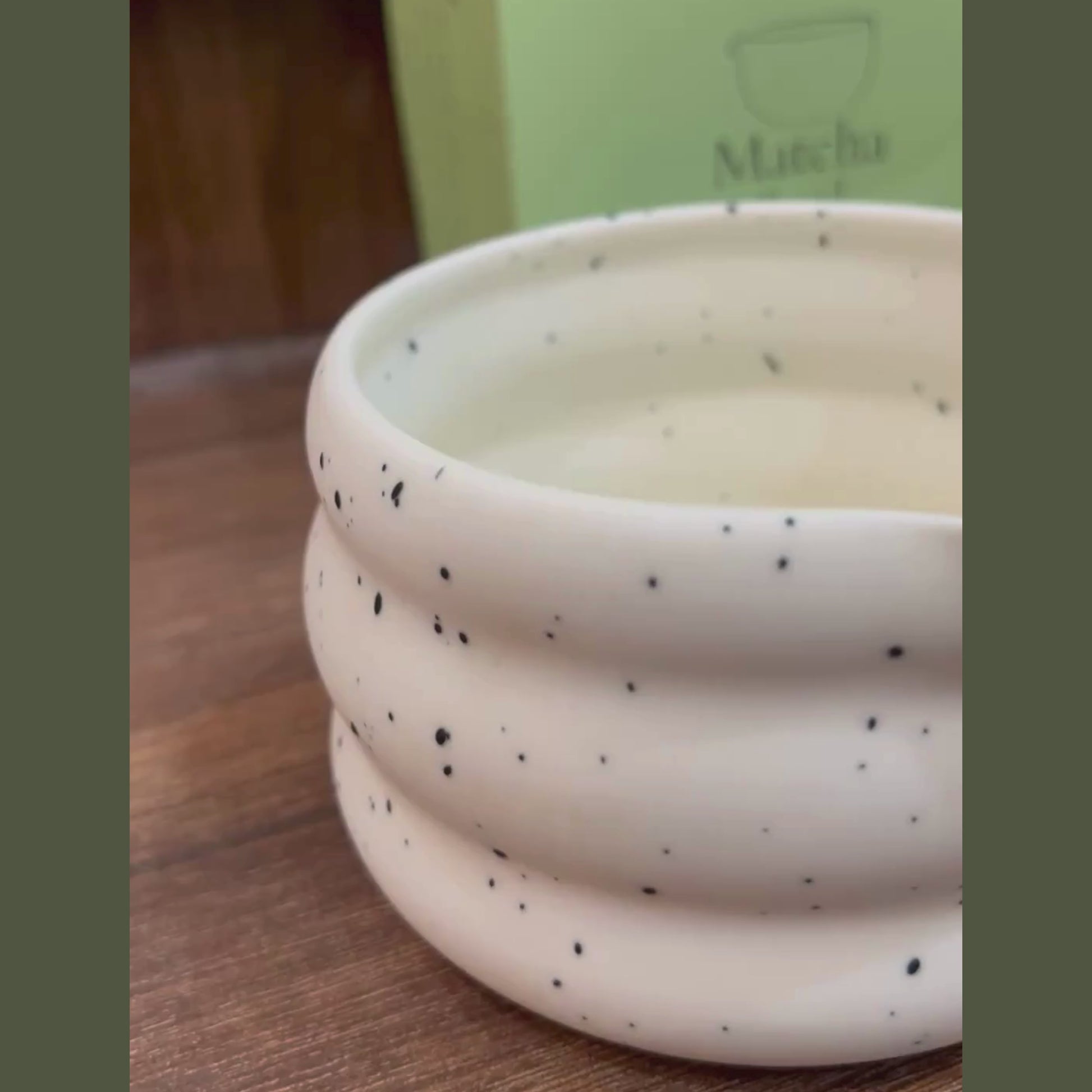 White & Black Matcha Tea Whisk Set 3 Pcs |Ceramic Matcha Bowl with a spout, Whisk Holder & Bamboo Whisk | Free Ceremonial Grade Matcha Tea 10g | SustainGo